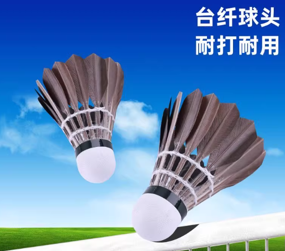 天然黑羽毛球耐打 清仓防风室内外比赛套装训练用球羽毛球真鸭毛